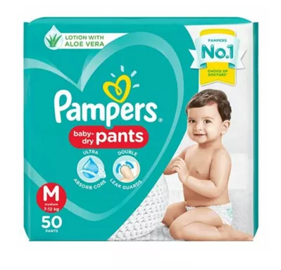 Pampers Diaper Pants M (7-12Kg) 56 Pieces ( Indian )
