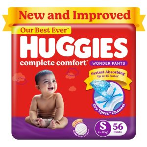 Huggies Complete Comfort Pant System S (4 to 8) kg 56 Pices