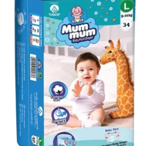 Akij Mum Mum Pant  Diapers L Size (9-14kg) 34 Pices