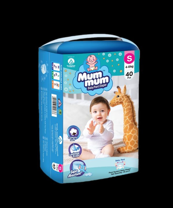 Akij Mum Mum Pant Diapers S Size (4-8kg) 40 Pices