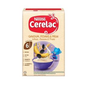 Cerelac Gandum, Pisang & Prun Wheat, Banana & Prure (6 month) 250 Gm ( Malaysia )