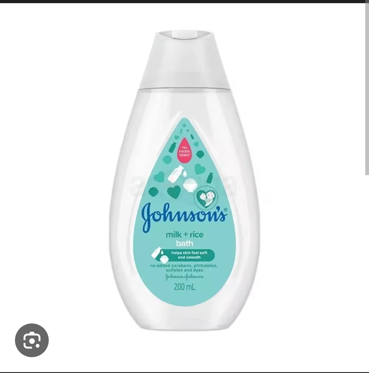 Johnson Milk & Rice Hair & Body Baby Bath 200ml