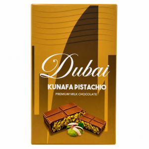 Dubai Kunafa Pistachio Premium Milk Chocolate 100 Gm