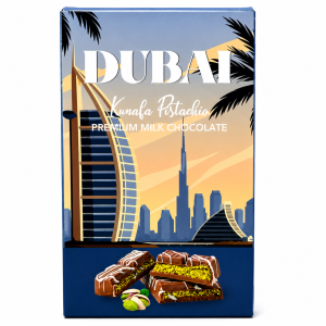 Dubai Kunafa Pistachio Premium Milk Chocolate Bar 100 Gm