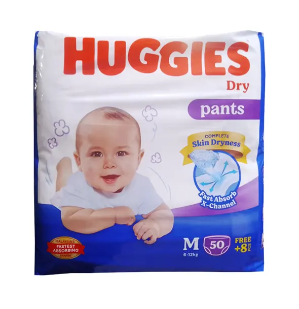 Huggies Dry Pant Diaper M (6-12 KG) 58 Pieces ( Malaysia )
