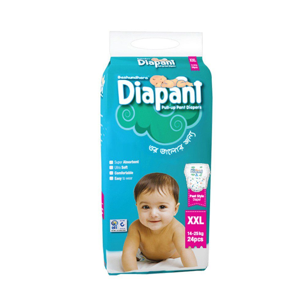 Bashundhara Baby Diaper Pant System XXL (14-25 kg) 24 pices