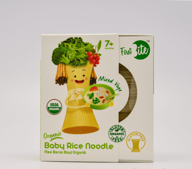 First Bite Mixed Vege Organic Baby Rice Noodle 7+ Months 180gm (Malaysia)