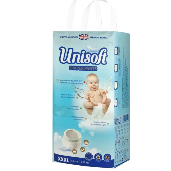 Unisoft Baby Diaper Pants 3XL size (upto 17 kg) 50pcs (UK)