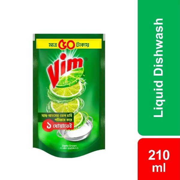 Vim Dishwashing Liquid Pouch 200ml