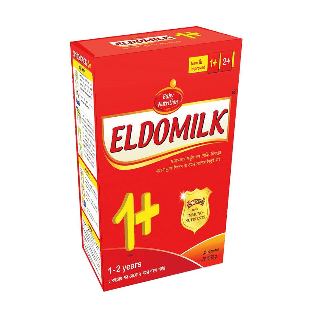 Eldomilk 1+ Growing Up Milk Powder (1- 2 Years) 350 gm