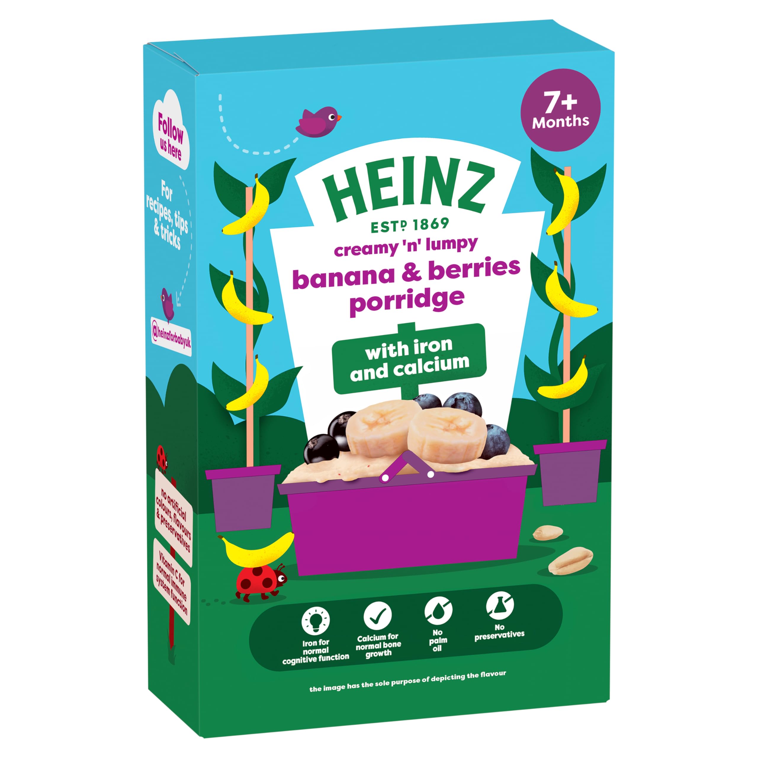 Heinz Banana & Berries Porridge 200gm (7+ month)