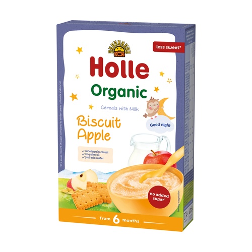 Holle Organic Milk Cereal in the Biscuit Apple flavor 250 gm