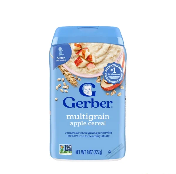 Gerber Multigrain Apple Cereal 227gm (6 month+)