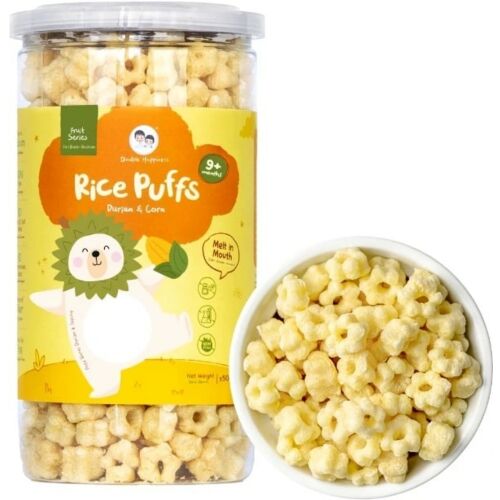 Double Happiness Durian & Corn Rice Puffs - Image 1