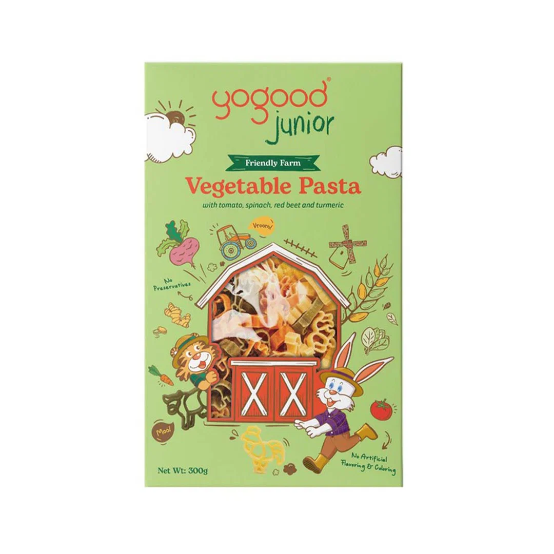 Yogood Junior Friendly Farm Vegetable Pasta 300gm Yogood Junior Friendly Farm Vegetable Pasta 300gm - Image 1